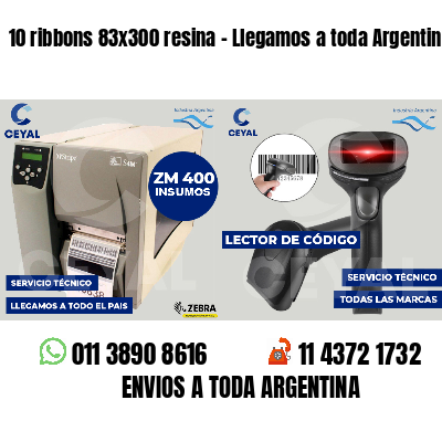 10 ribbons 83x300 resina - Llegamos a toda Argentina