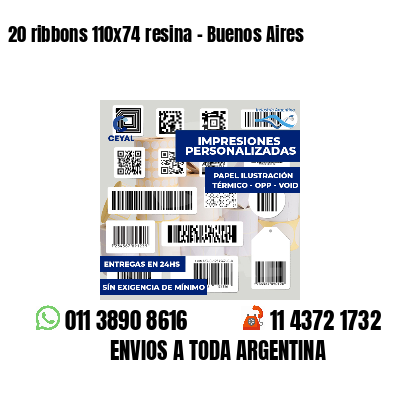 20 ribbons 110x74 resina - Buenos Aires