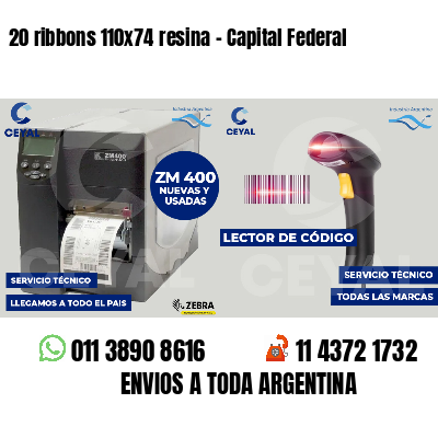 20 ribbons 110x74 resina - Capital Federal