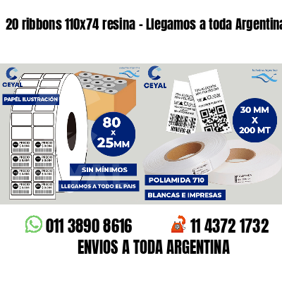 20 ribbons 110x74 resina - Llegamos a toda Argentina