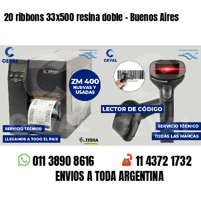 20 ribbons 33x500 resina doble - Buenos Aires