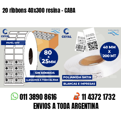 20 ribbons 40x300 resina - CABA