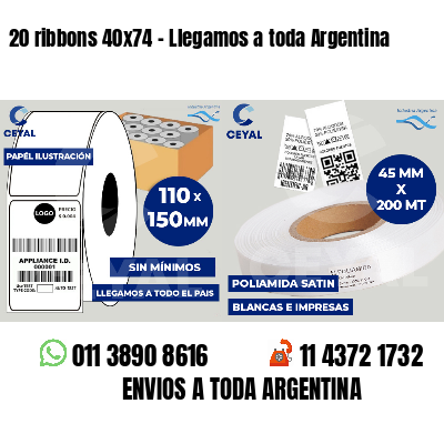 20 ribbons 40x74 - Llegamos a toda Argentina