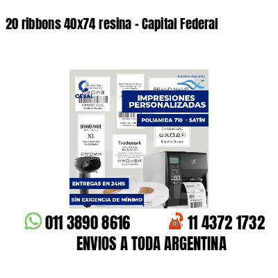 20 ribbons 40x74 resina - Capital Federal