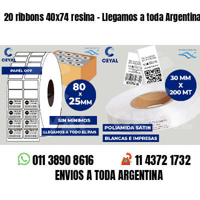 20 ribbons 40x74 resina - Llegamos a toda Argentina