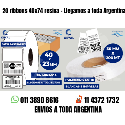 20 ribbons 40x74 resina - Llegamos a toda Argentina