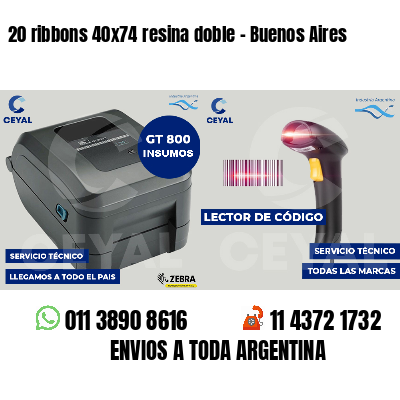 20 ribbons 40x74 resina doble - Buenos Aires