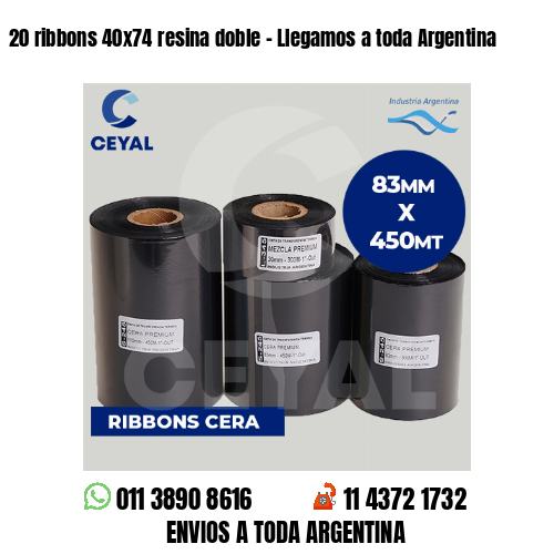 20 ribbons 40x74 resina doble - Llegamos a toda Argentina