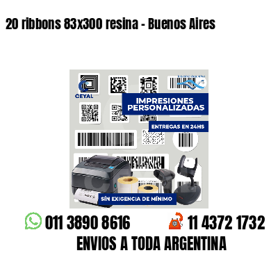 20 ribbons 83x300 resina - Buenos Aires