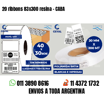 20 ribbons 83x300 resina - CABA