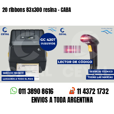 20 ribbons 83x300 resina - CABA