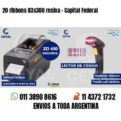 20 ribbons 83x300 resina - Capital Federal