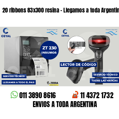 20 ribbons 83x300 resina - Llegamos a toda Argentina