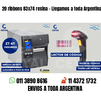 20 ribbons 83x74 resina - Llegamos a toda Argentina