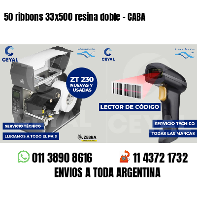 50 ribbons 33x500 resina doble - CABA