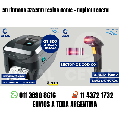 50 ribbons 33x500 resina doble - Capital Federal