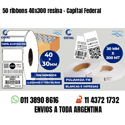 50 ribbons 40x300 resina - Capital Federal