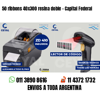 50 ribbons 40x300 resina doble - Capital Federal