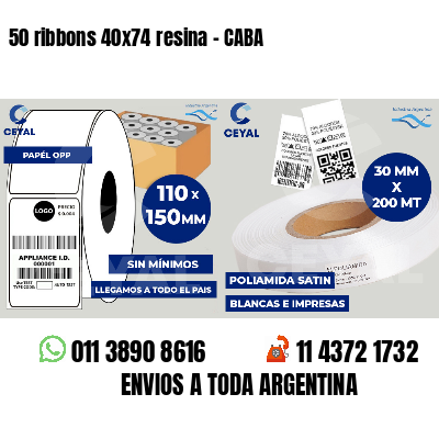 50 ribbons 40x74 resina - CABA