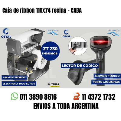 Caja de ribbon 110x74 resina - CABA