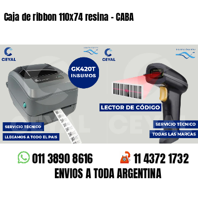 Caja de ribbon 110x74 resina - CABA