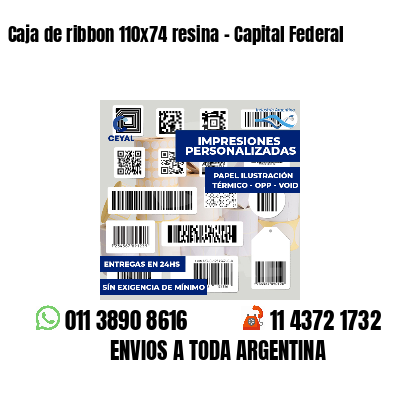 Caja de ribbon 110x74 resina - Capital Federal