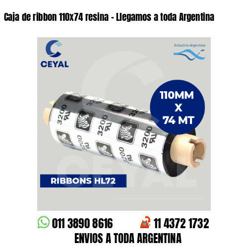 Caja de ribbon 110x74 resina - Llegamos a toda Argentina