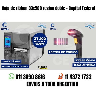 Caja de ribbon 33x500 resina doble - Capital Federal