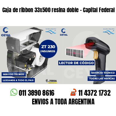 Caja de ribbon 33x500 resina doble - Capital Federal