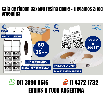 Caja de ribbon 33x500 resina doble - Llegamos a toda Argentina