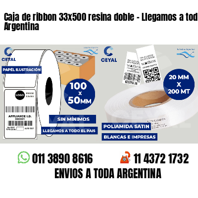 Caja de ribbon 33x500 resina doble - Llegamos a toda Argentina