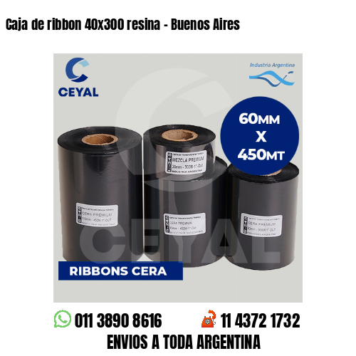 Caja de ribbon 40x300 resina - Buenos Aires