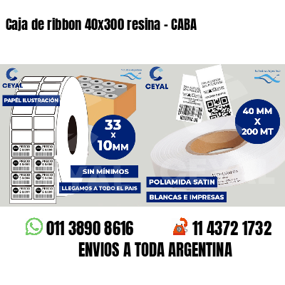 Caja de ribbon 40x300 resina - CABA