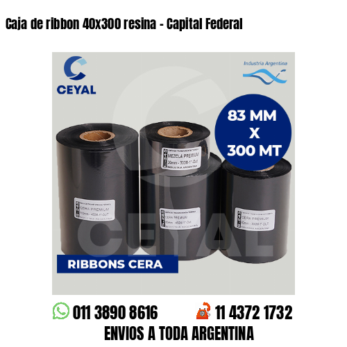 Caja de ribbon 40×300 resina – Capital Federal