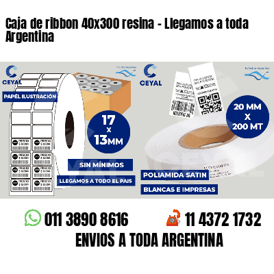 Caja de ribbon 40x300 resina - Llegamos a toda Argentina