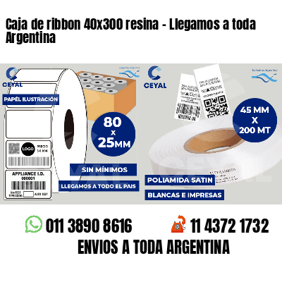 Caja de ribbon 40x300 resina - Llegamos a toda Argentina