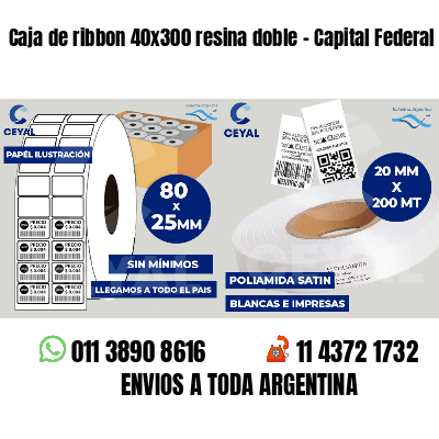 Caja de ribbon 40x300 resina doble - Capital Federal