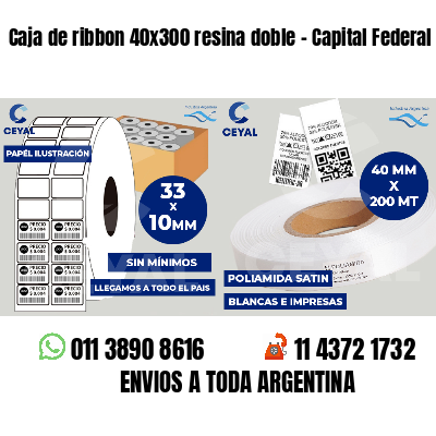 Caja de ribbon 40x300 resina doble - Capital Federal