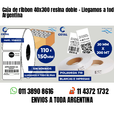 Caja de ribbon 40x300 resina doble - Llegamos a toda Argentina