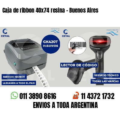 Caja de ribbon 40x74 resina - Buenos Aires