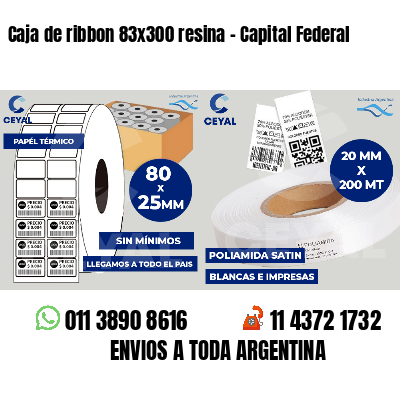 Caja de ribbon 83x300 resina - Capital Federal