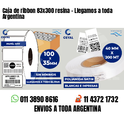 Caja de ribbon 83x300 resina - Llegamos a toda Argentina