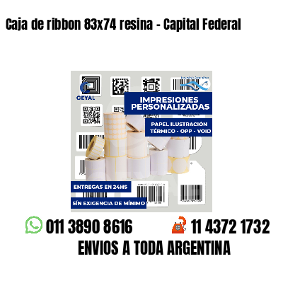 Caja de ribbon 83x74 resina - Capital Federal