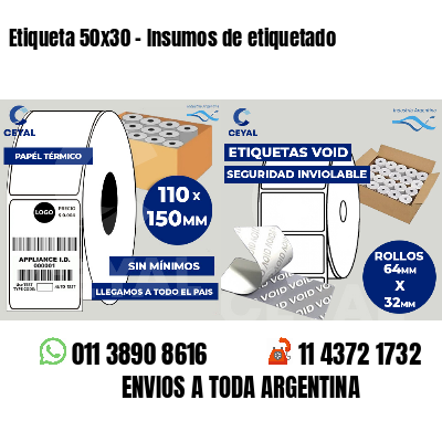 Etiqueta 50x30 - Insumos de etiquetado