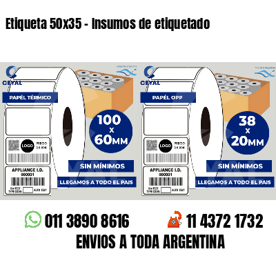 Etiqueta 50x35 - Insumos de etiquetado