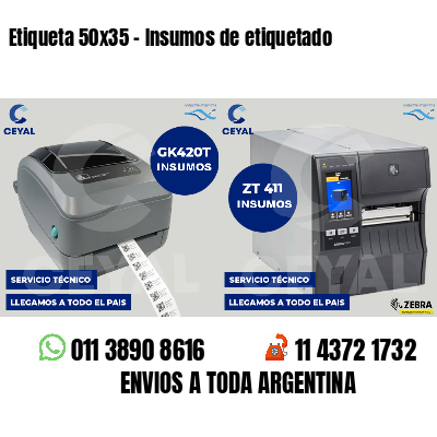 Etiqueta 50x35 - Insumos de etiquetado