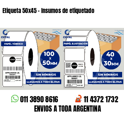 Etiqueta 50x45 - Insumos de etiquetado