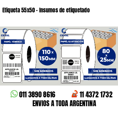 Etiqueta 55x50 - Insumos de etiquetado