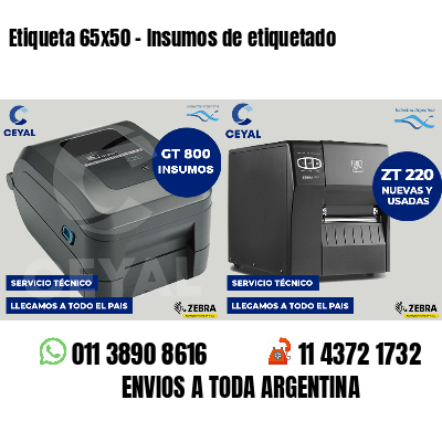 Etiqueta 65x50 - Insumos de etiquetado