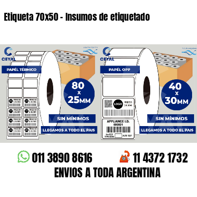 Etiqueta 70x50 - Insumos de etiquetado